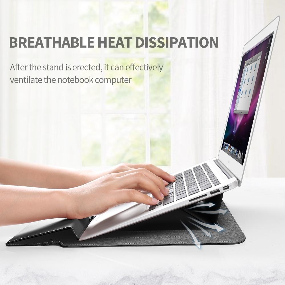 Waterproof 4-in-1 Laptop Holder with Wrist Protection - Fits 17 Inch - Rose Gold