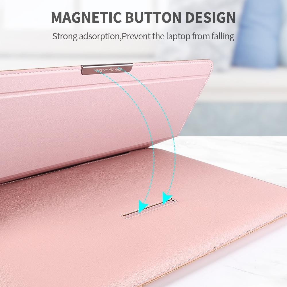 Waterproof 4-in-1 Laptop Holder with Wrist Protection - Fits 17 Inch - Rose Gold