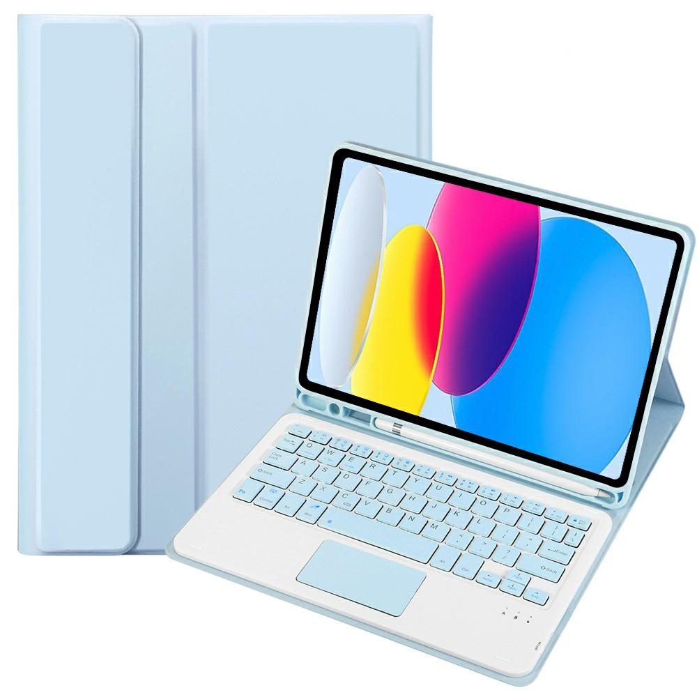 2022 Ipad 10.9 Lambskin Bluetooth Keyboard Case With Pen Slot - Rose Gold