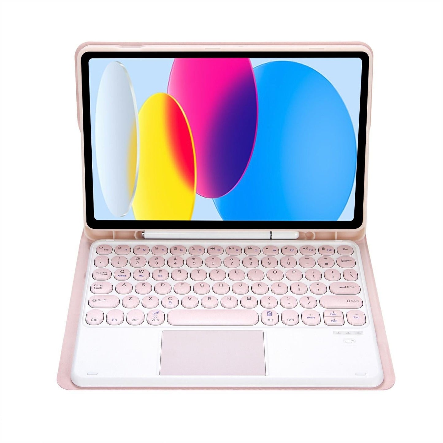 2022 Ipad 10.9 Lambskin Bluetooth Keyboard Case With Pen Slot - Gold