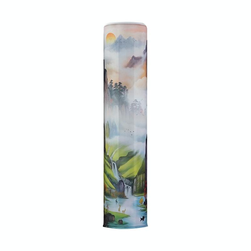 185 x 40 Cm Elastic Cloth Cabinet Air Conditioner Dust Cover - Golden Frame Leaves
