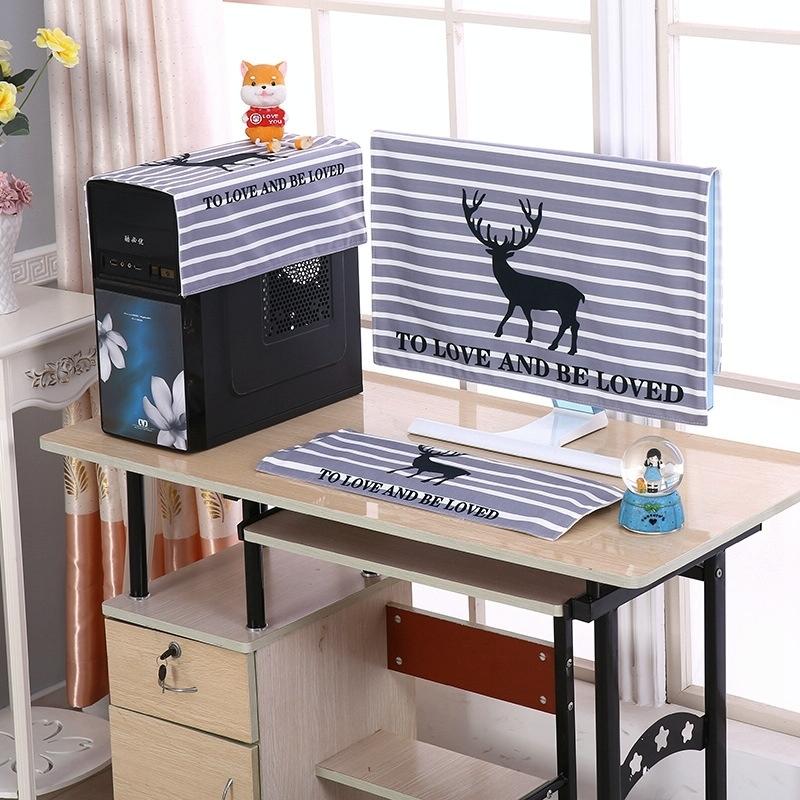 22 Desktop Computer Lcd Monitor Dust-proof Cover - Cloth Material - Lovers Swan