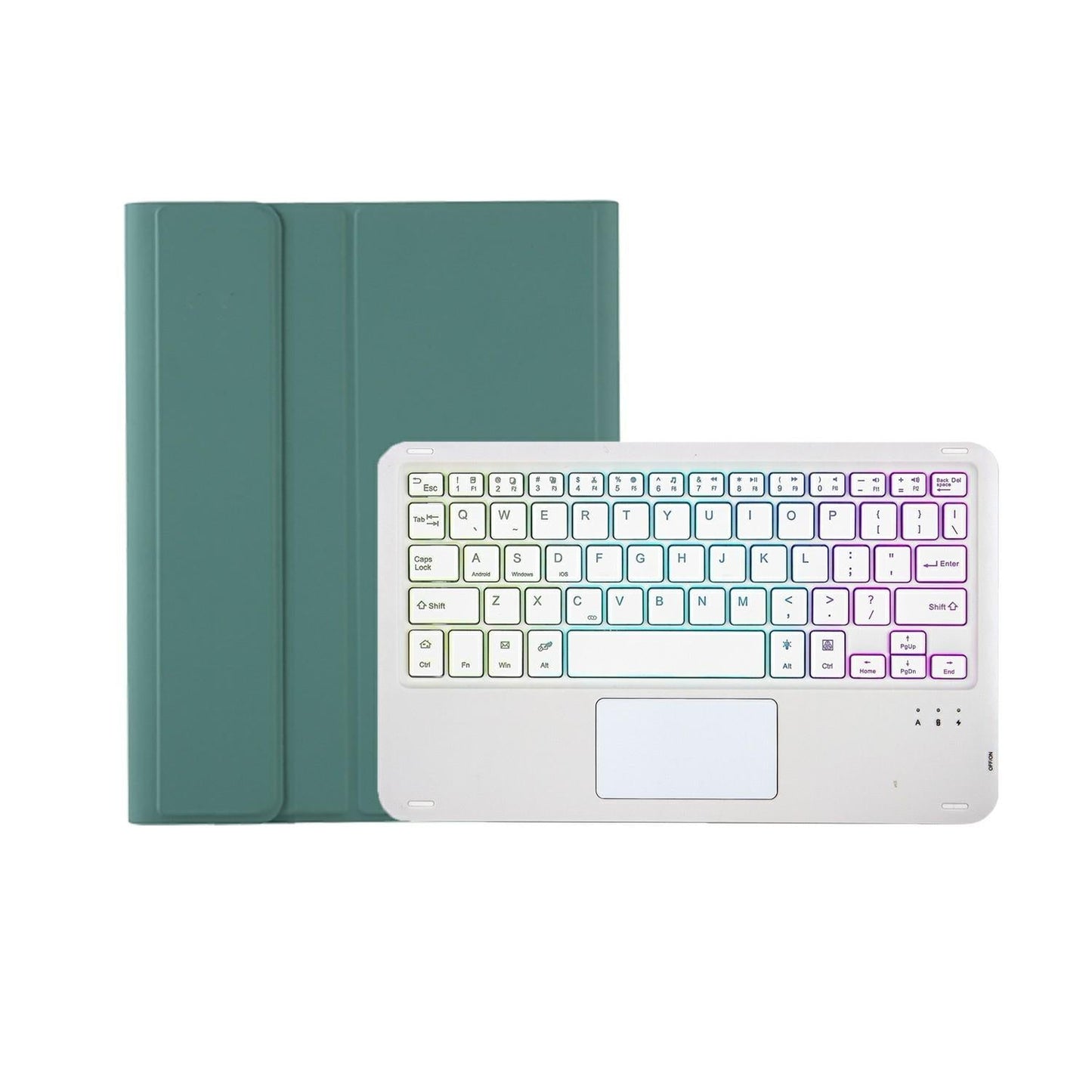 2022 Ipad 10.9 Lambskin Keyboard Case With Backlight & Pen Slot - Baby Blue