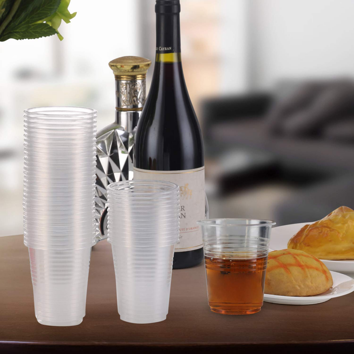 2400x 6oz (180ml) Premium Plastic Clear Cups Extra Strong PET BPA Free