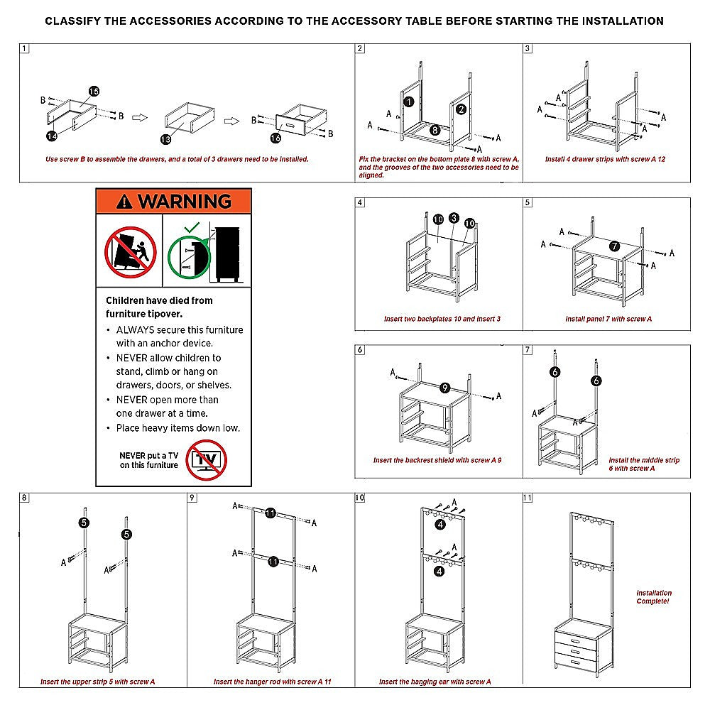 42x165cm Wooden Hall Stand Modern Style Minimalist Home Floor Coat Rack with Drawer
