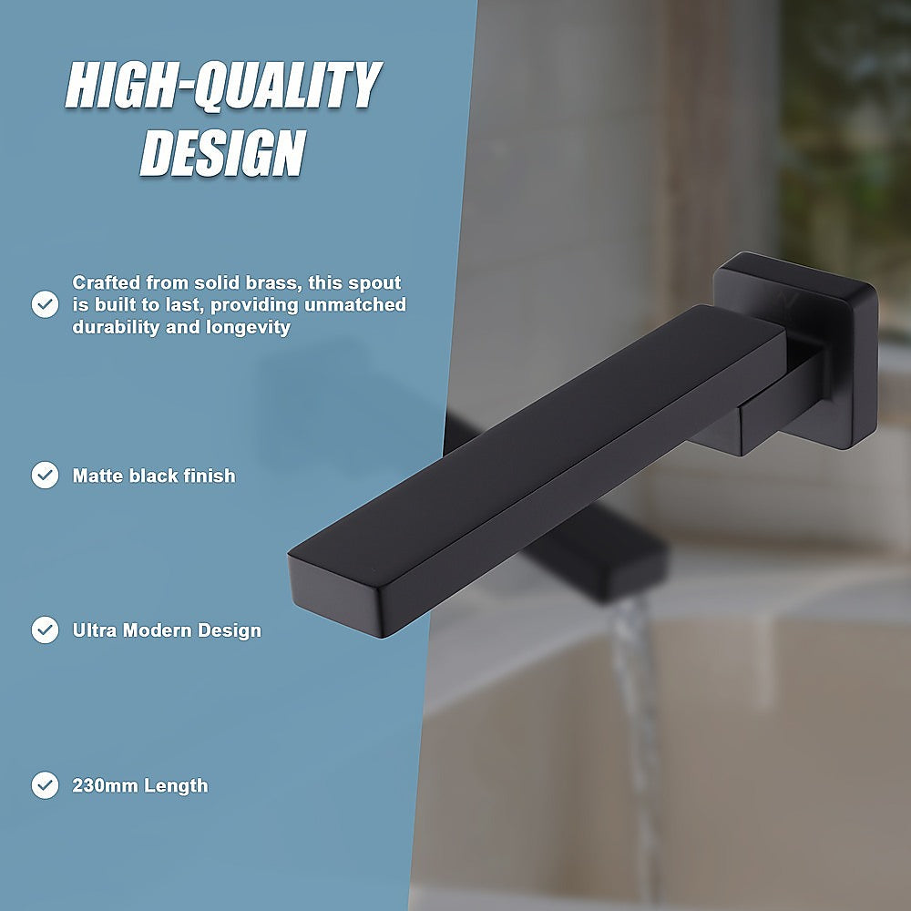 Bath In Wall Swivel Spout in Matte Black