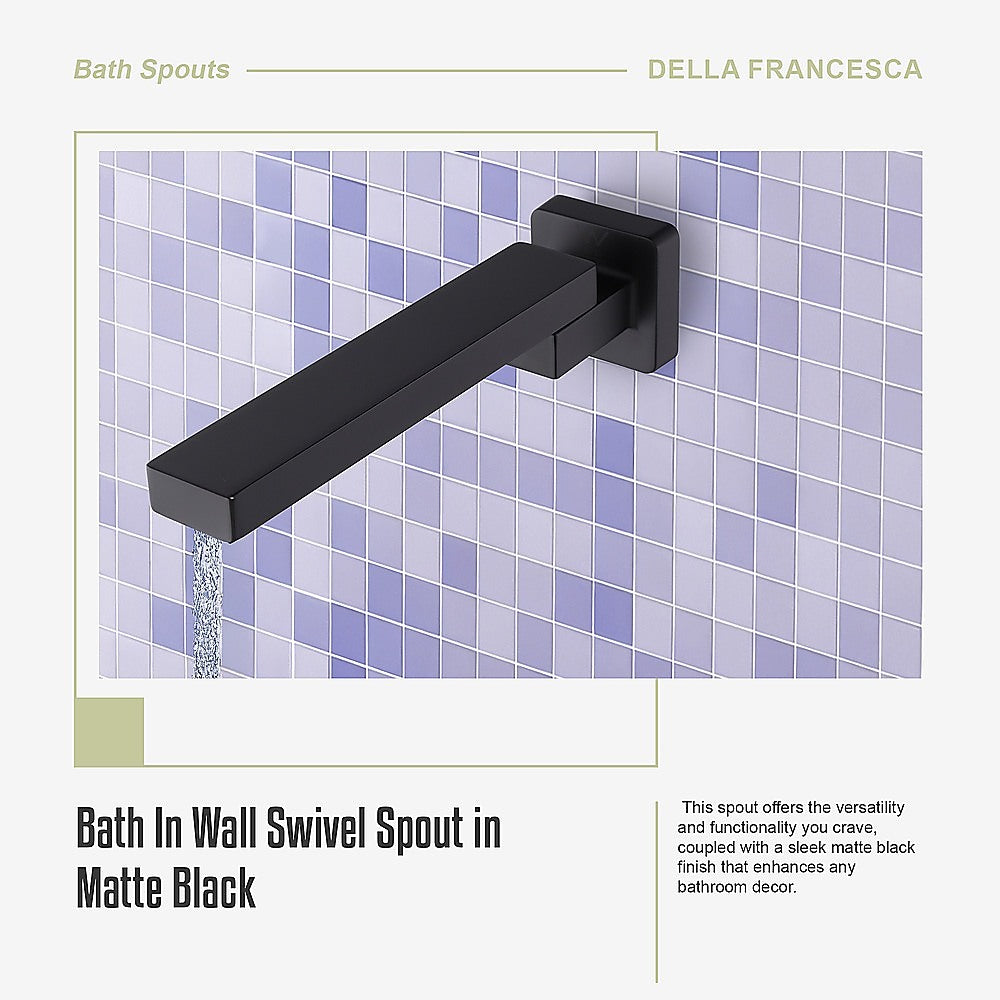 Bath In Wall Swivel Spout in Matte Black