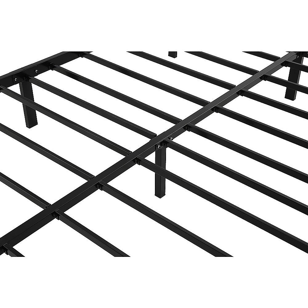 King Single Metal Bed Frame Full Steel Heavy Duty