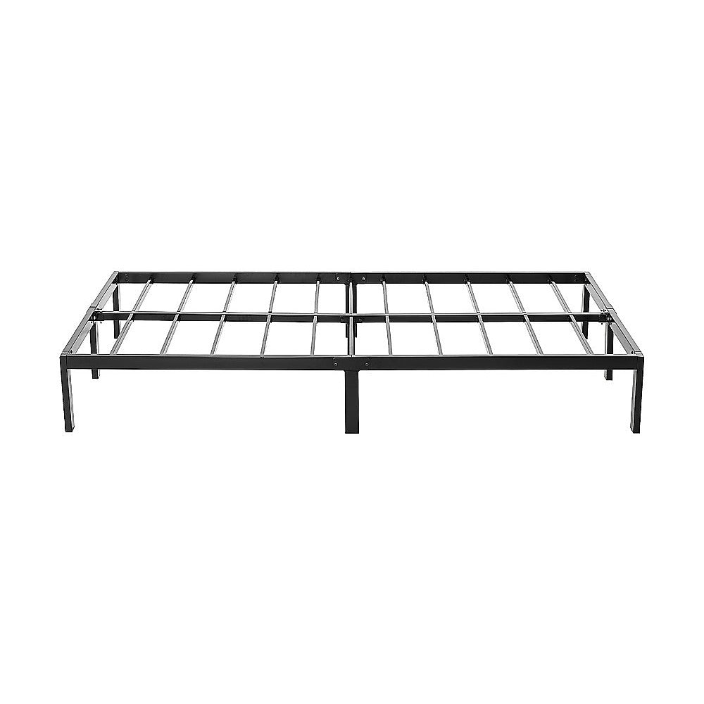 King Single Metal Bed Frame Full Steel Heavy Duty