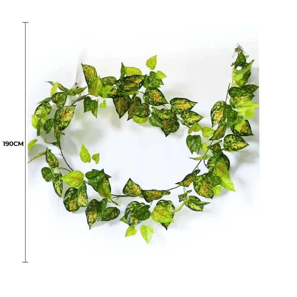 Mixed Yellow and Red Pothos Garland 190cm