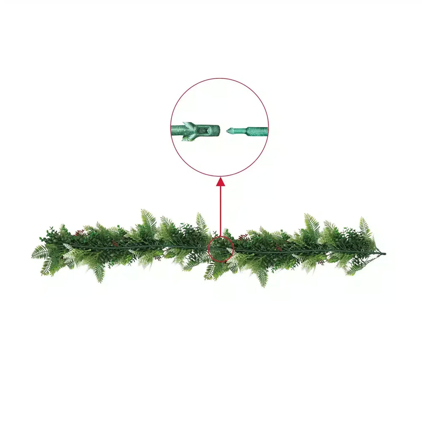 Artificial Extendable Hanging Christmas Garland UV Resistant 55cm