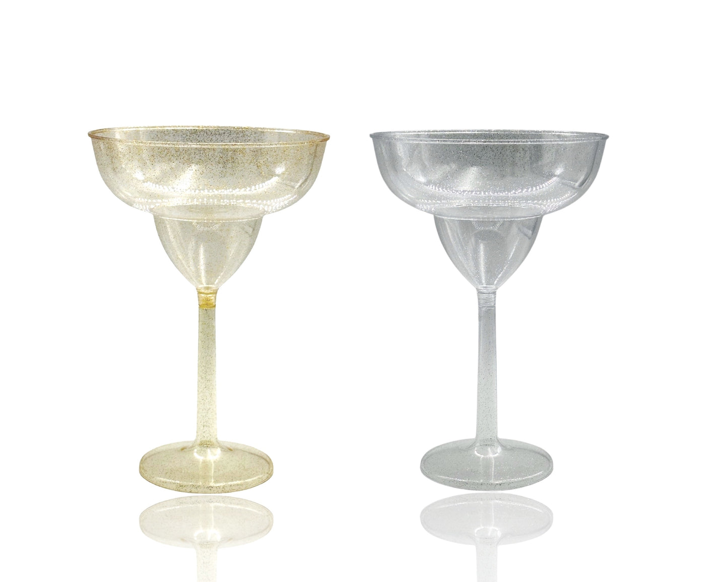 bulk 24 Glitter Plastic Jumbo Margarita Glass 877ml 16x24cm