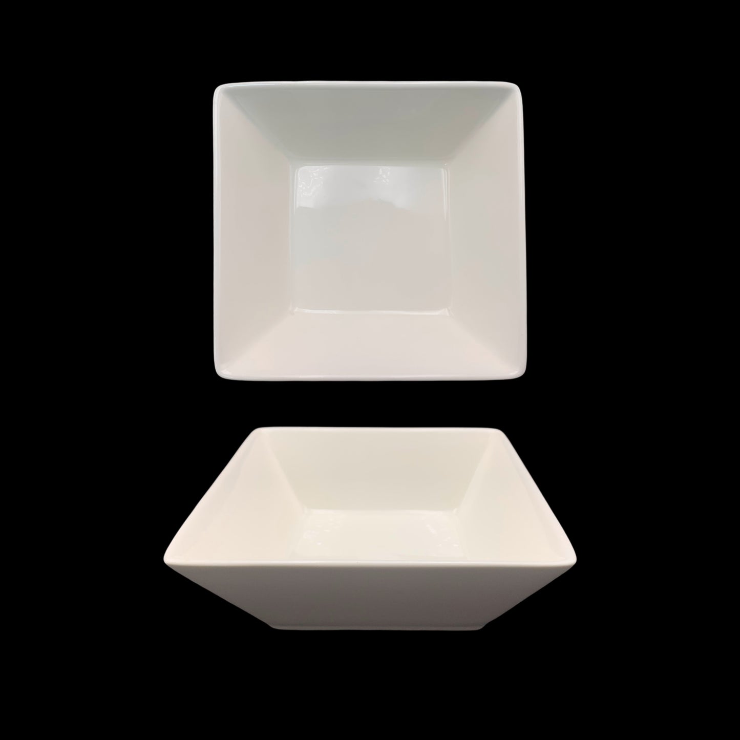 bulk 24 White New Bone China Square Soup Bowl 18x6cm