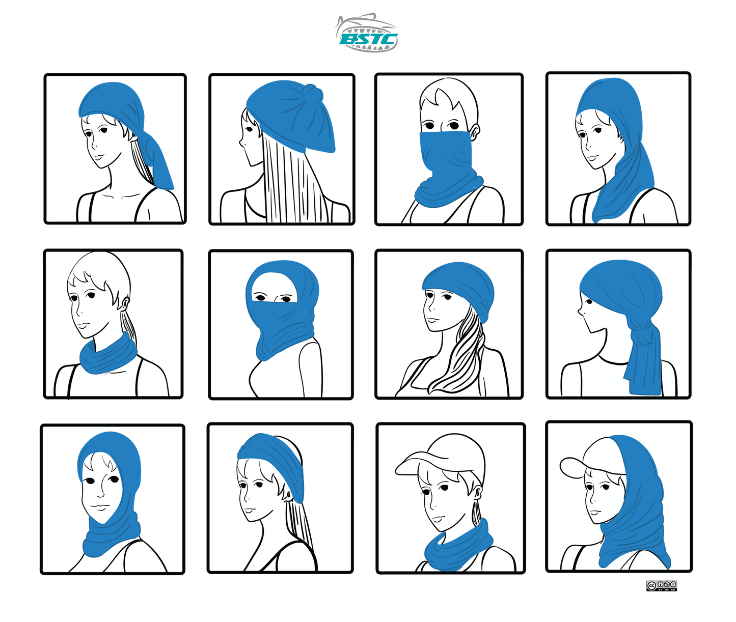 BSTC Head Socks, Light Blue