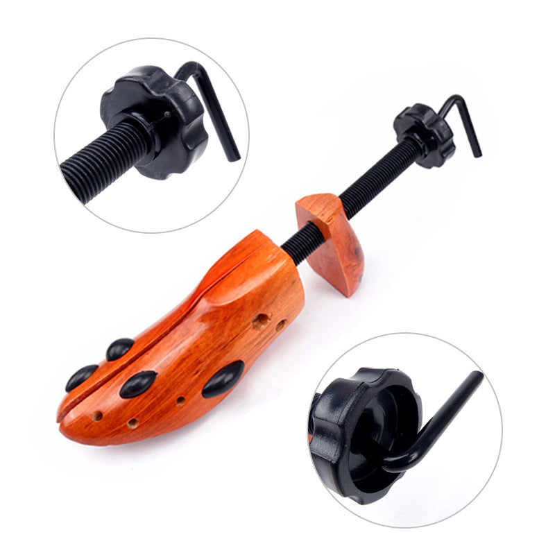 1 PCS Brown Adjustable Wooden Shoe Stretcher for Men & Women, Large Size (EUR 42-46)