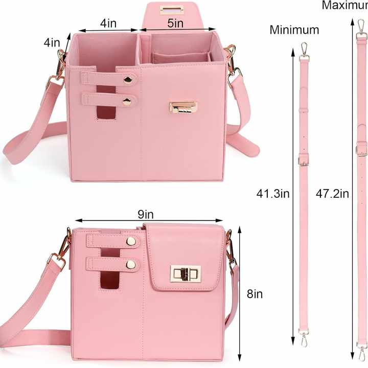 White Portable Beverage Bottle Cup Holder Bag | Trendy Crossbody Design for Daily Commute(No water cup)