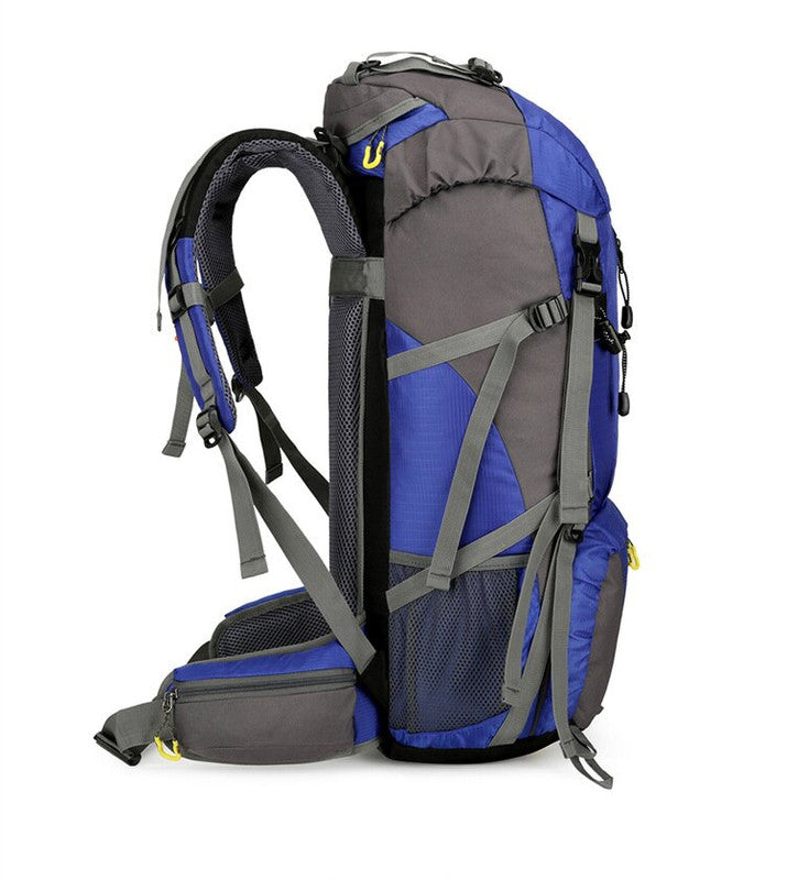 Red 36-55L Outdoor Hiking Backpack - Durable Water Resistant Travel Bag for Trekking, Camping, and Adventure