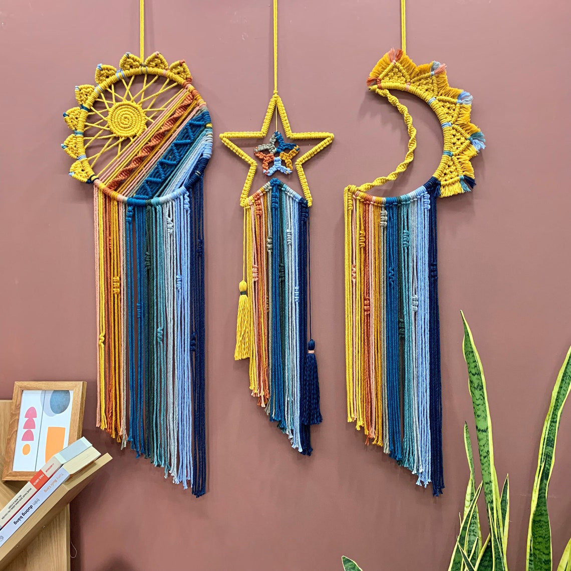 Colorful Tassel Dream Catcher - Bohemian Style Wall Decor (Sun)