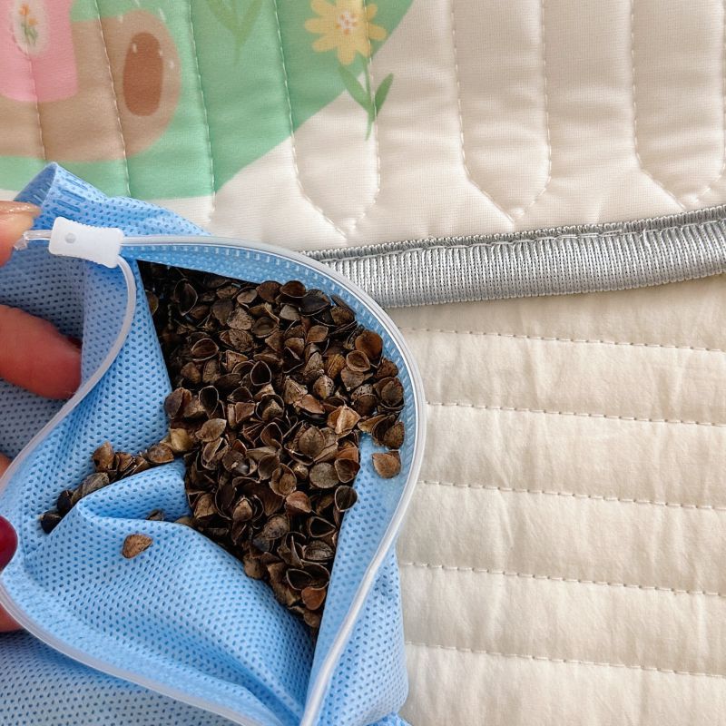 Cheese Pattern 2 Piece Set Kids Cooling Pad Set - 60x120cm Cartoon Latex Mattress Protector, Pillow