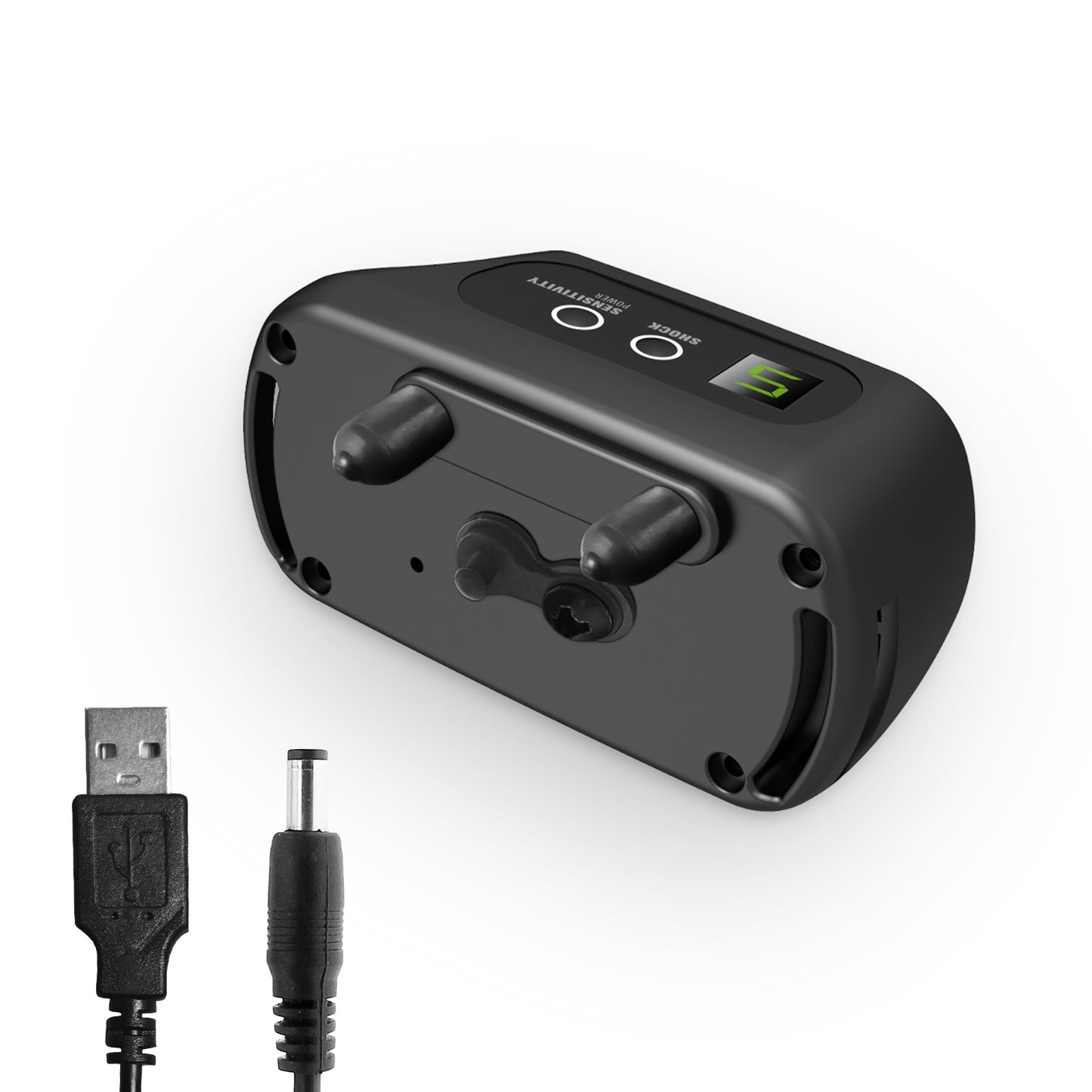 Black Automatic Anti-Bark Collar with Misjudgment Prevention - Low-Power Dog Training Device, 180x100x40mm