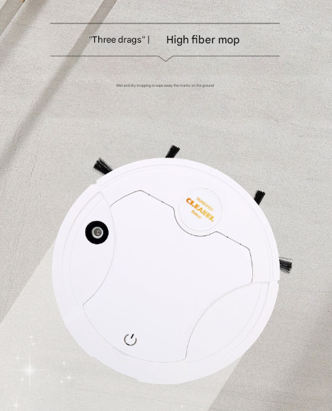 Black 3-in-1 Smart Robot Vacuum Cleaner with Humidifying Mist & UV Light - Slim Automatic Sweeping & Mopping Robot