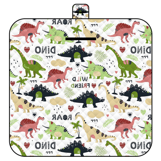 Small Dinosaur Thick Waterproof Foldable Picnic Mat - 150x200cm for Camping & Beach