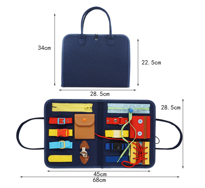 Purple Early Education Learning Board - Felt Activity Board for Toddlers