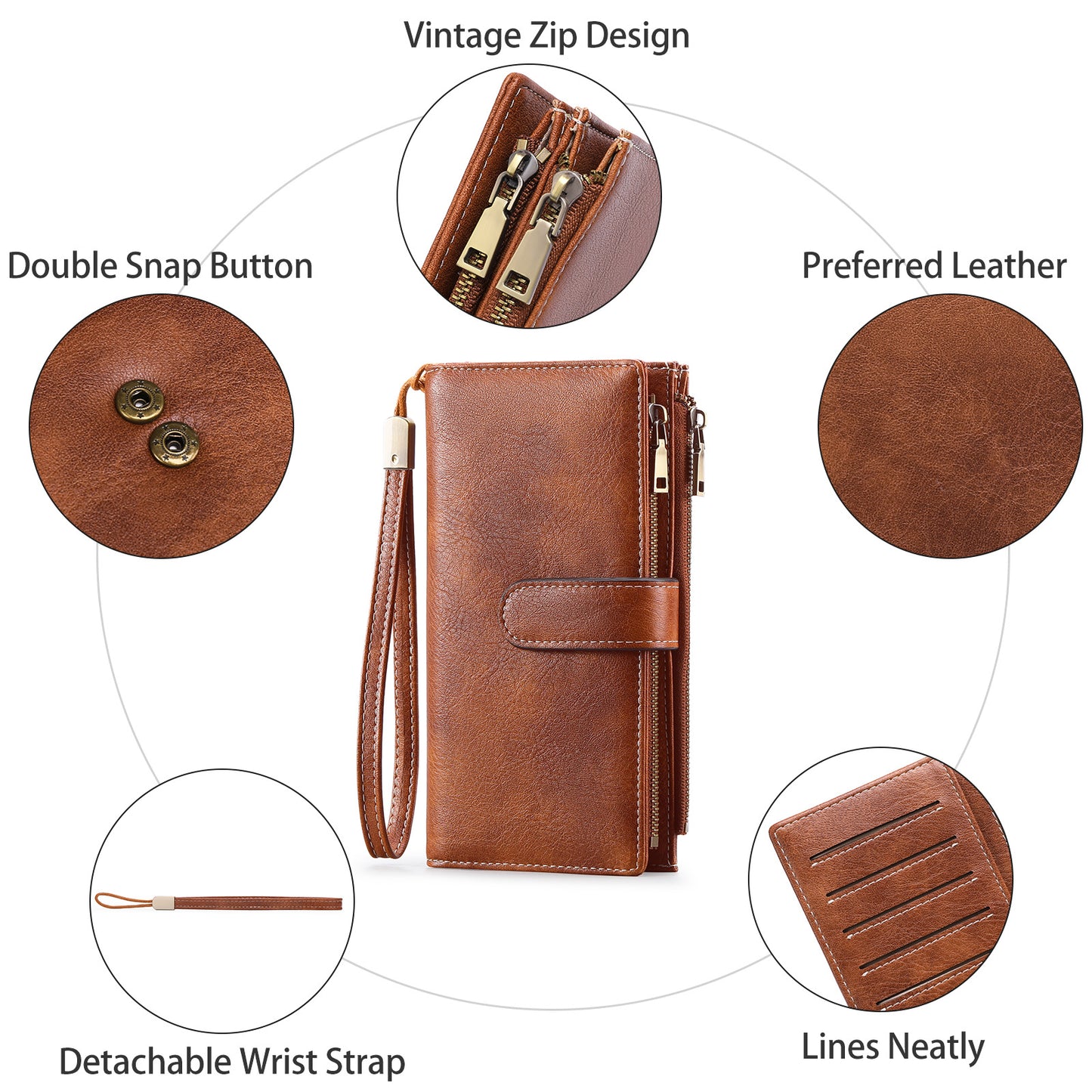 Random Color Surprise Lucky Bag: Random Style Women's Long PU Leather Wallet Mystery Box