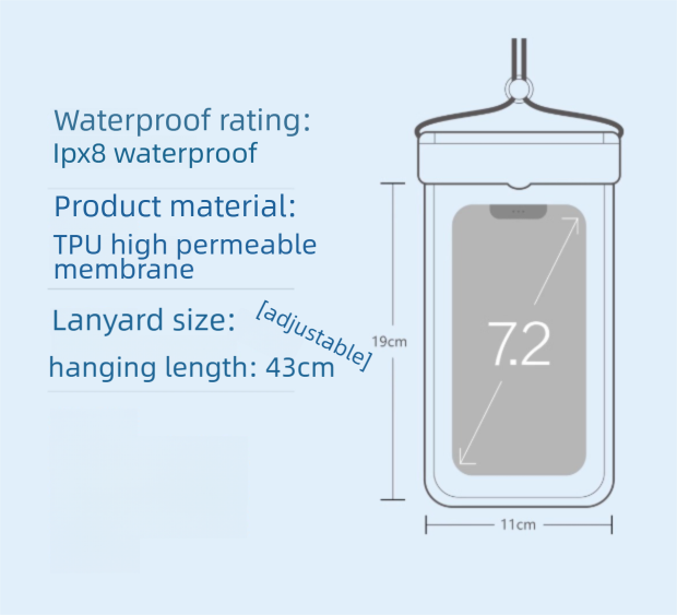 3-PCS Black IPX8 Waterproof Phone Pouch(19×11 CM) - Universal Touch Screen & Underwater Photo Case for Swimming, Snorkeling, and Beach