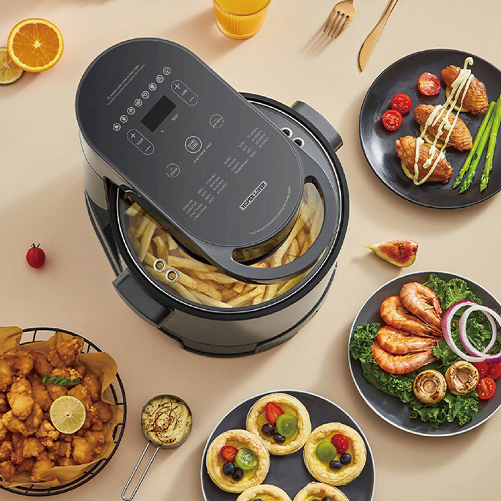 Hoper Layer Multi-functional 2 in 1 air fryer & smokeless BBQ grill KZ-50