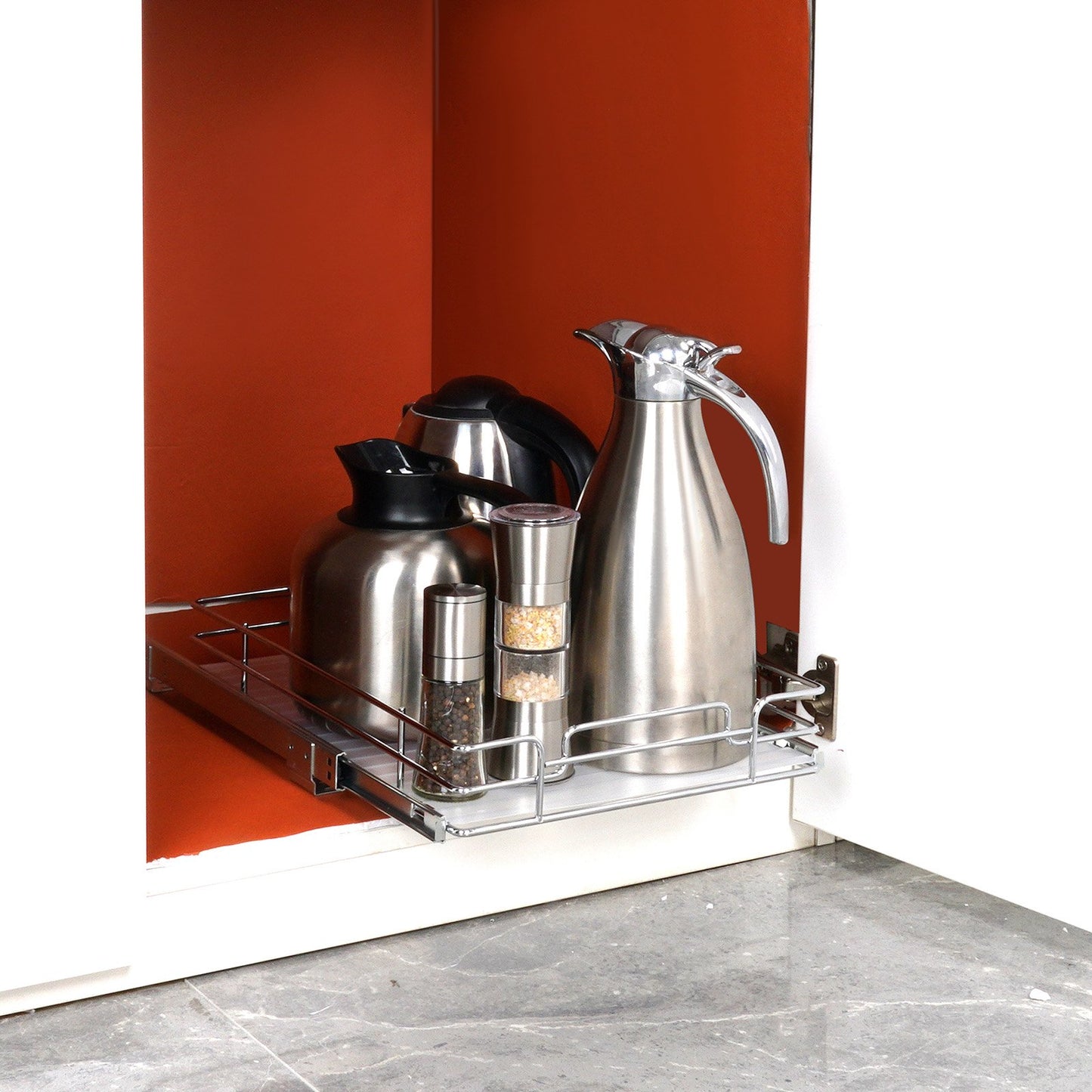 VEVOR Pull Out Cabinet Under Sink Organizer 11 x 21 Inch Wire Drawer Basket