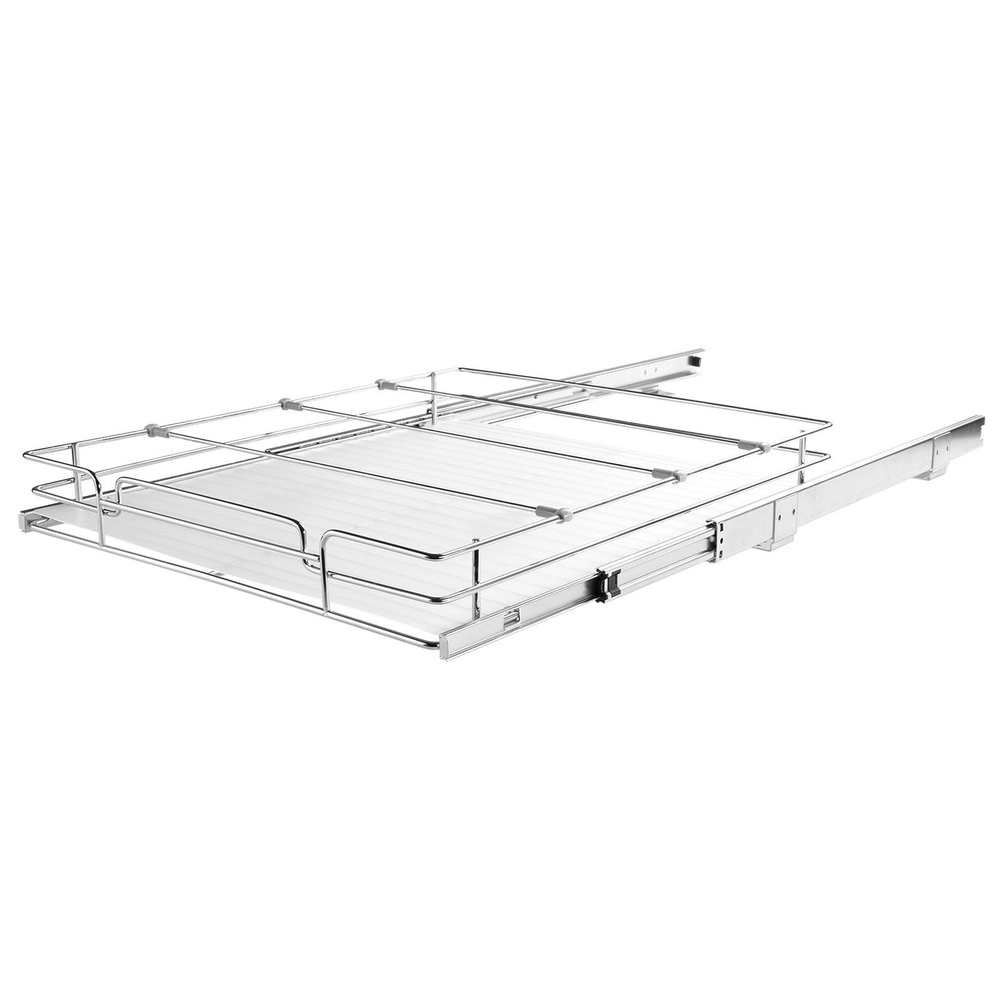 VEVOR 34x53 cm Pull Out Cabinet Organizer, Heavy Duty Slide Out Pantry Shelves, Chrome-Plated Steel Roll Out Drawers, Sliding Drawer Storage for Home, Inside Kitchen Cabinet, Bathroom, Under Sink