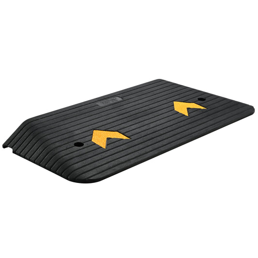 VEVOR Upgraded Rubber Threshold Ramp, 7.6 cm Rise Door Ramp with 1 Channel, Natural Rubber Car Ramp with Non-Slip Textured Surface, 150 tons Load Capacity Curb Ramp for Wheelchair and Scooter