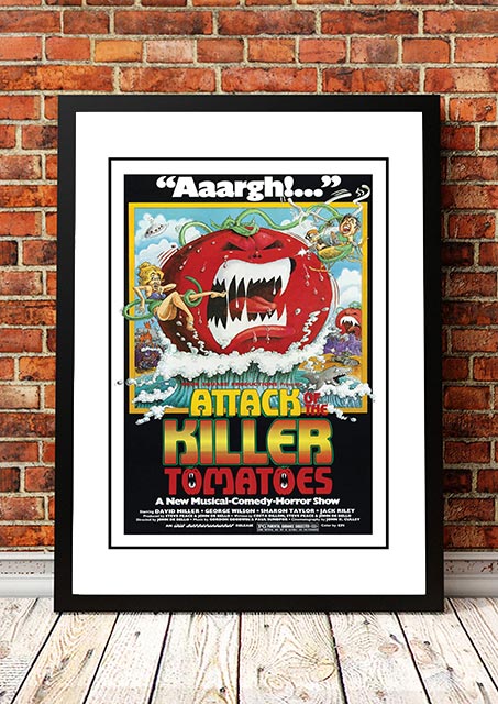 Attack of the Killer Tomatoes' Cult Movie Poster! - Framed A4