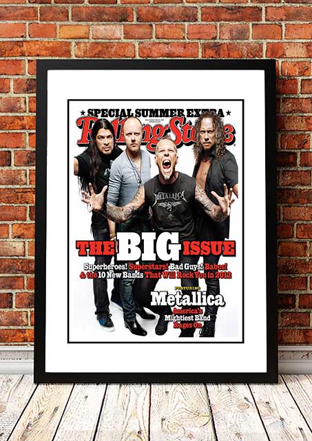 Metallica' Rolling Stone Magazine Cover! - Framed A3