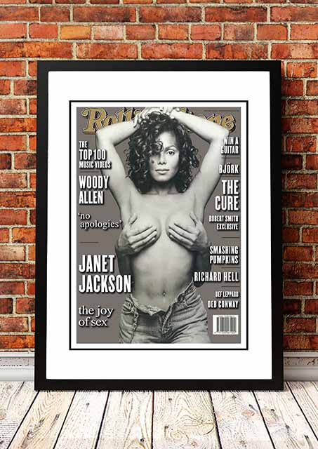Janet Jackson' Rolling Stone Magazine Cover! - Framed A4