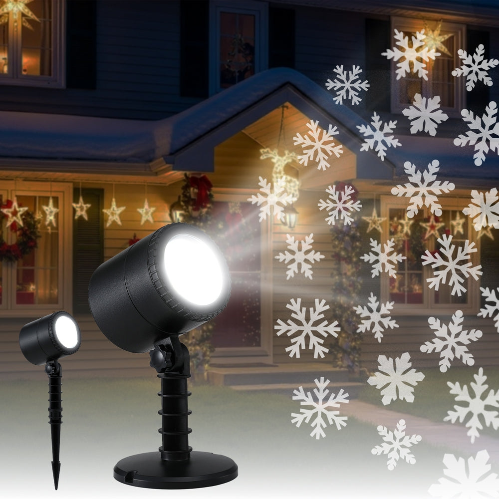 Jingle Jollys Christmas Lights Laser Light Snowflake Projector Indoor Outdoor