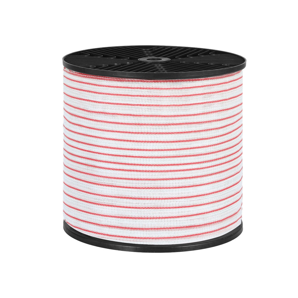 Giantz Electric Fence Tape Polytape 400M Electric Fence Wire Red White
