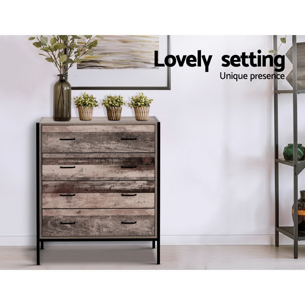 Artiss 4 Chest of Drawers - BARNLY