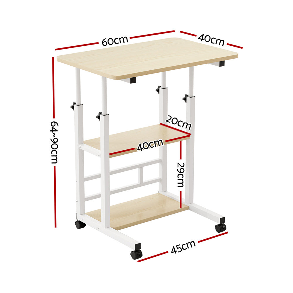 Artiss Laptop Desk Height Adjustable Mobile Workstation Computer Desks 60CM