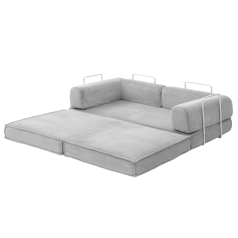 Artiss Convertible Folding Sofa Bed Grey