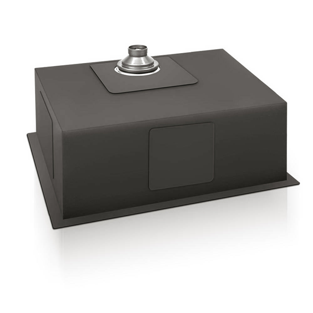 Cefito Kitchen Sink 60X45CM Stainless Steel Basin Single Bowl Black