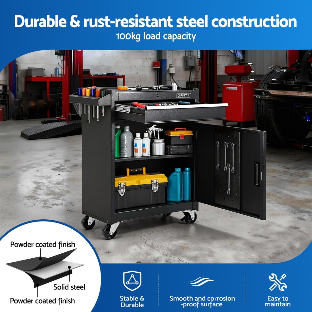 Giantz Tool Chest Trolley Cabinet Rolling Toolbox Garage Storage Tools organizer