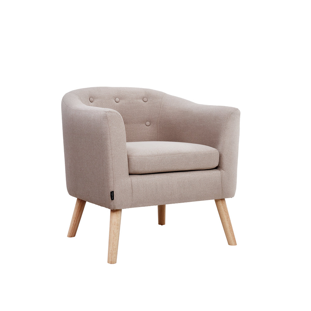 Artiss Armchair Tub Chair Beige Adora