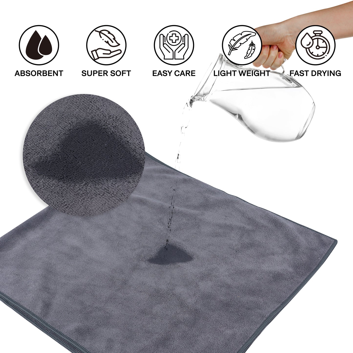 Gymeek Microfiber Gym Towel Set of 3