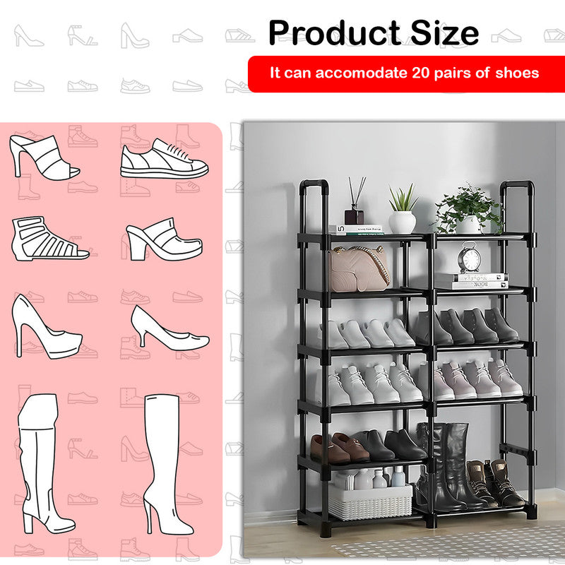 Hivvago 6 Tiers Shoe Rack Storage Organizer Shelf Adjustable Space Saver