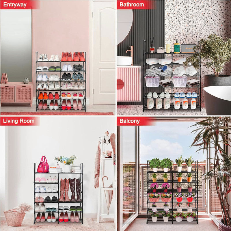 Hivvago 6 Tiers Shoe Rack Storage Organizer Shelf Adjustable Space Saver