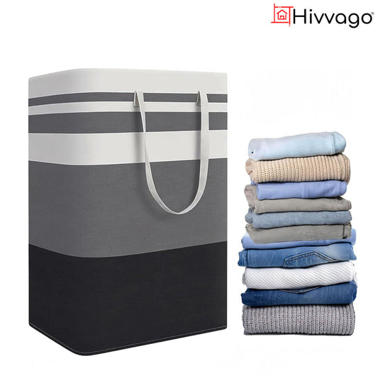 Hivvago 2-Pack Large Waterproof Laundry Baskets with Handles