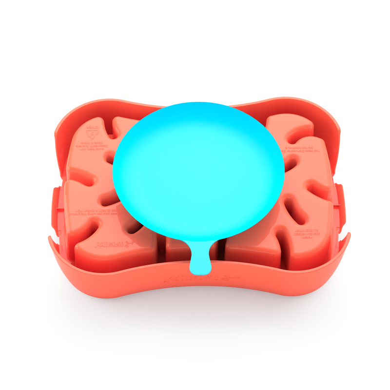 Marley Slowappy Slow Feeder  Bowl - Warm Ocean Red