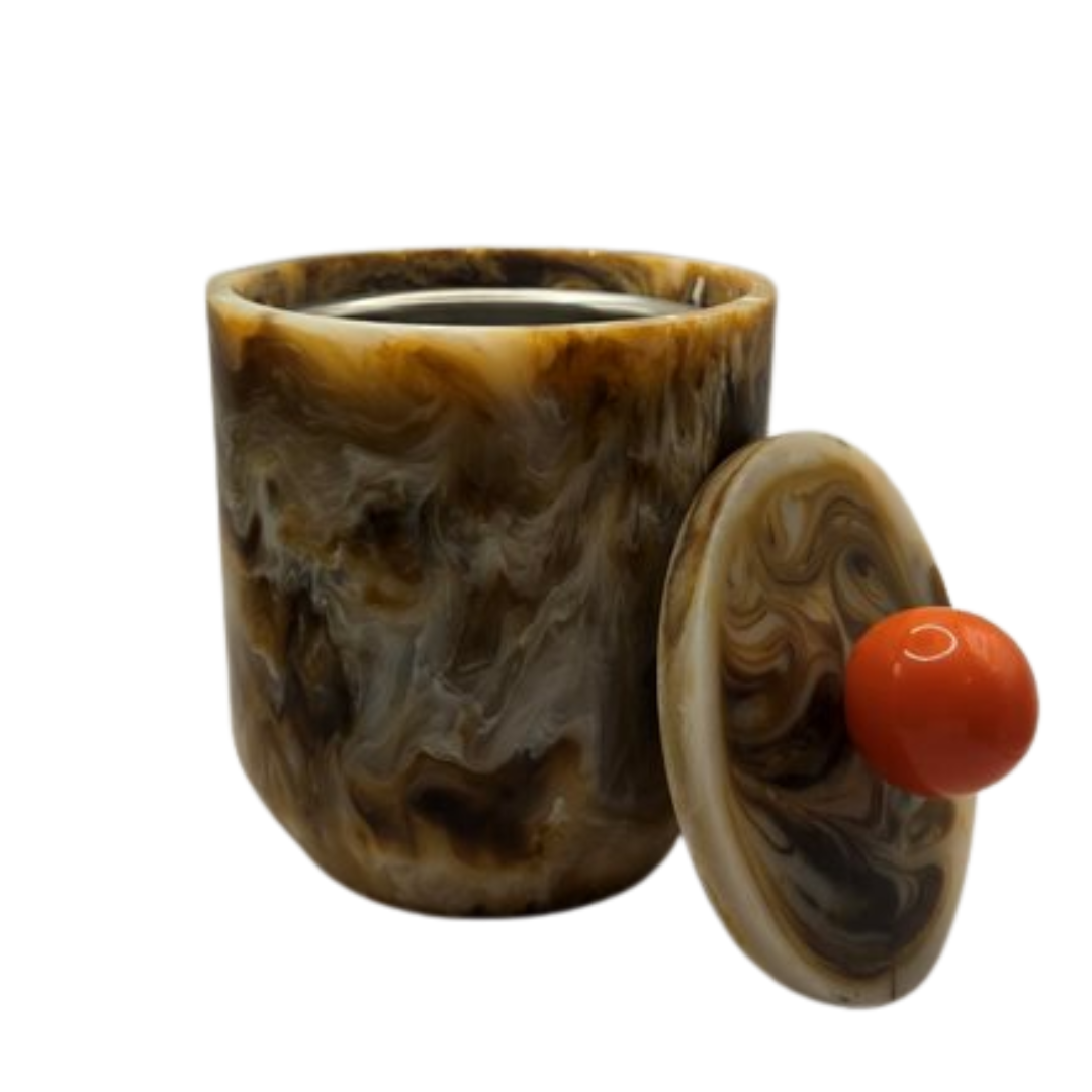 Toffee Resin & Stainless Steel Ice Bucket